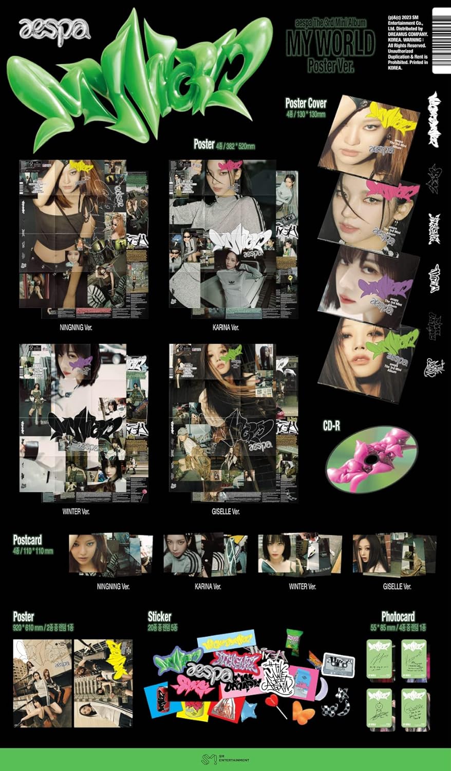AESPA - 3RD MINI ALBUM - MY WORLD (POSTER VER.)