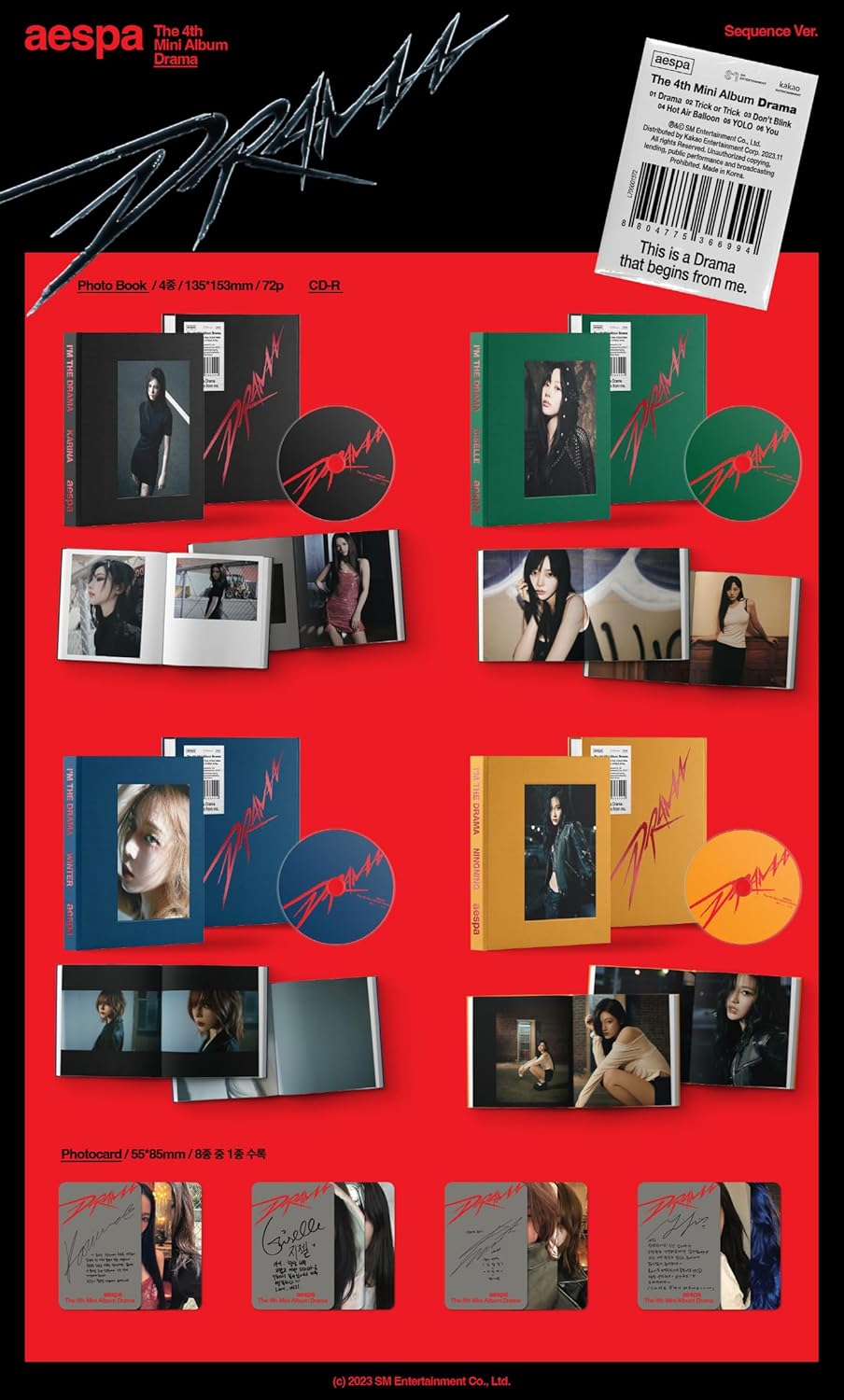 AESPA - 4TH MINI ALBUM - DRAMA (SEQUENCE VER.)