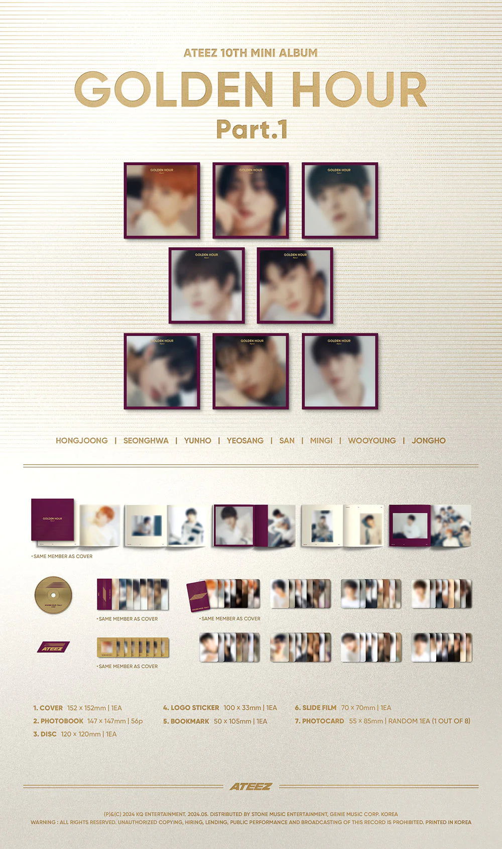 ATEEZ - GOLDEN HOUR : PART. 1 (DIGIPACK VER.)