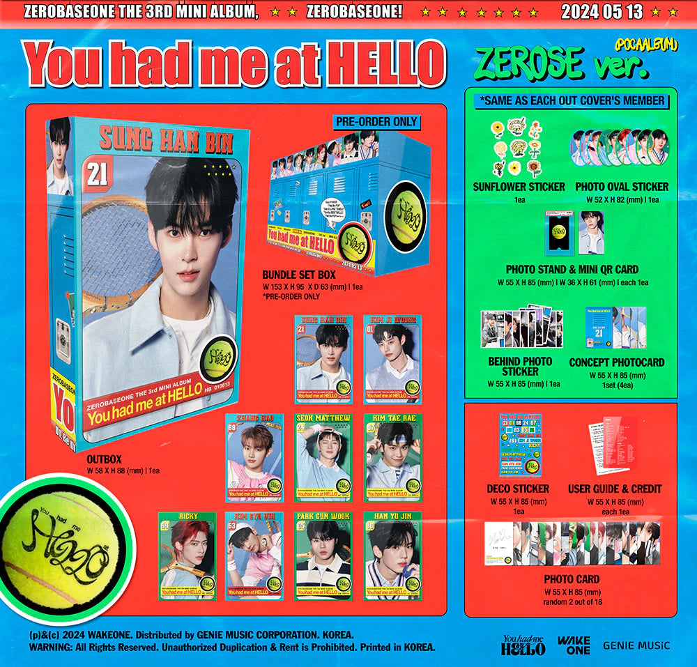 ZEROBASEONE – YOU HAD ME AT HELLO (ZEROSE/ POCA VER.)