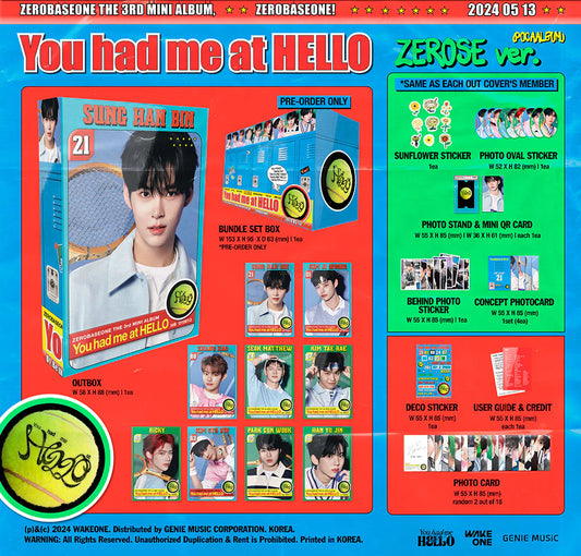 ZEROBASEONE – YOU HAD ME AT HELLO (ZEROSE/ POCA VER.)