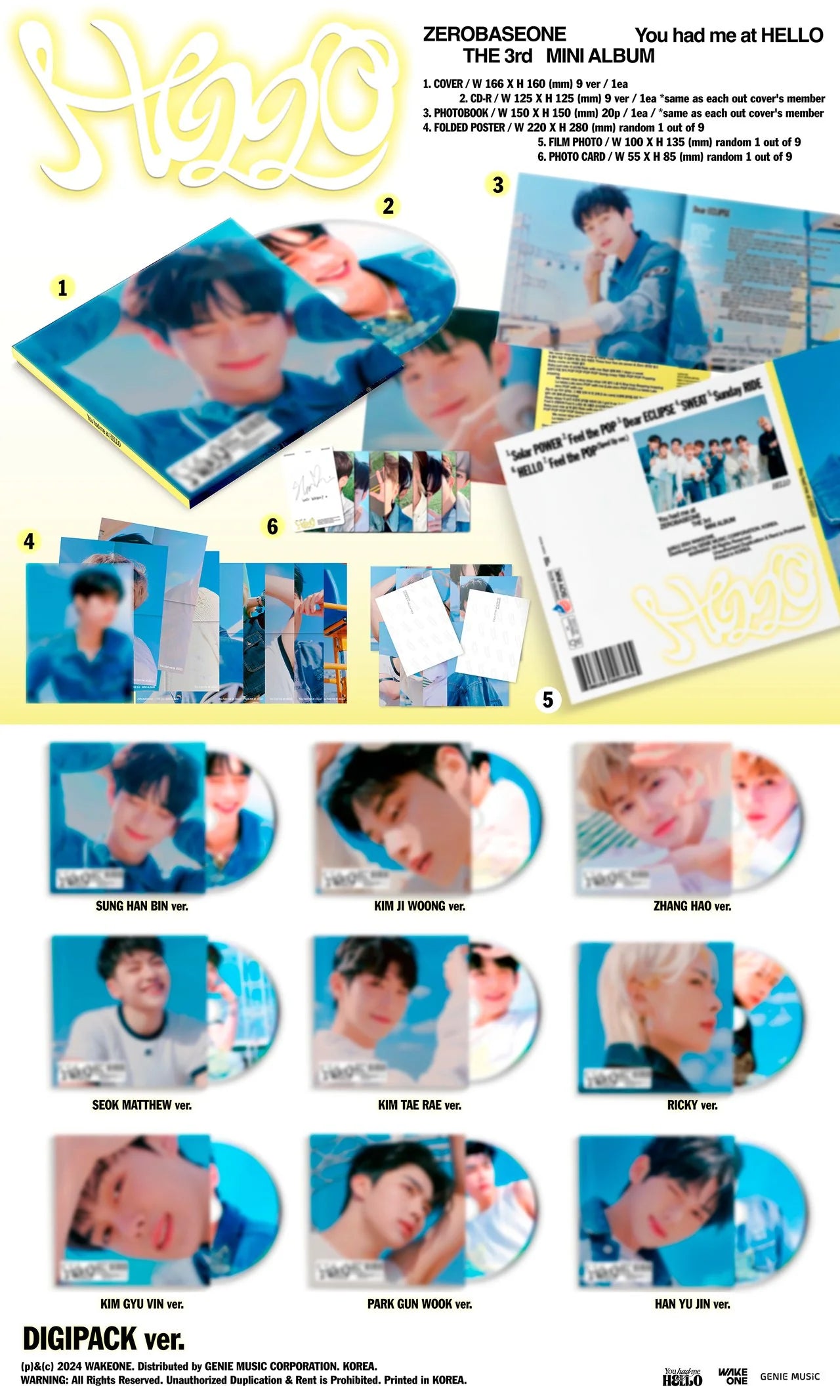 ZEROBASEONE – YOU HAD ME AT HELLO (DIGIPAK VER.)