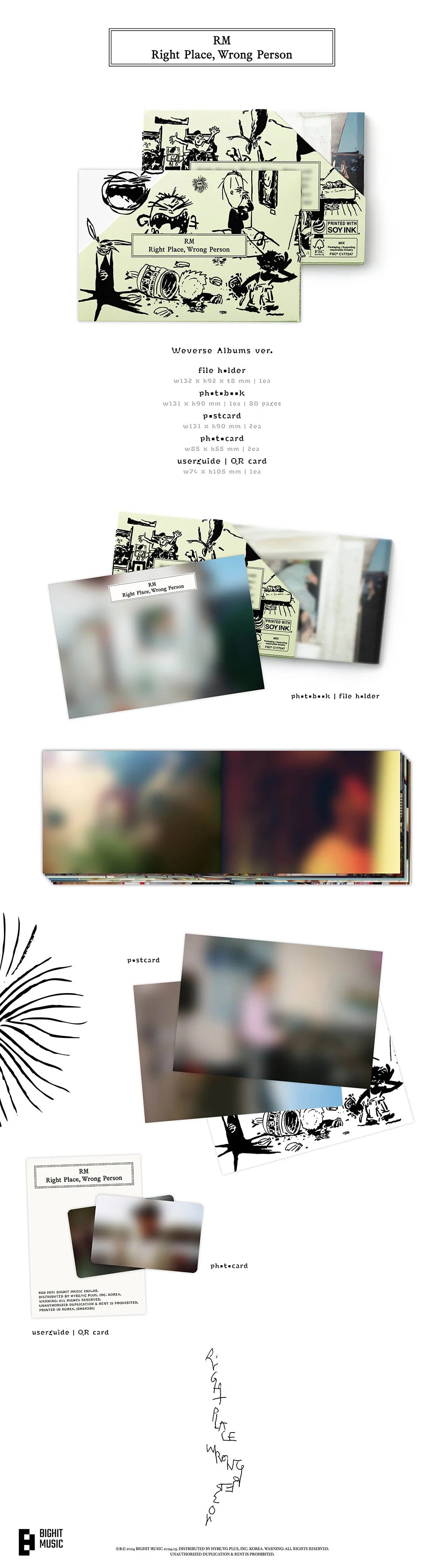 RM (BTS) - RIGHT PLACE, WRONG PERSON (WEVERSE VER.)
