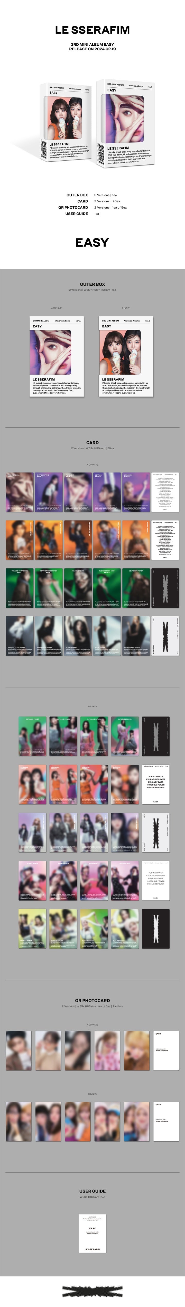 LE SSERAFIM - EASY (WEVERSE VER.)