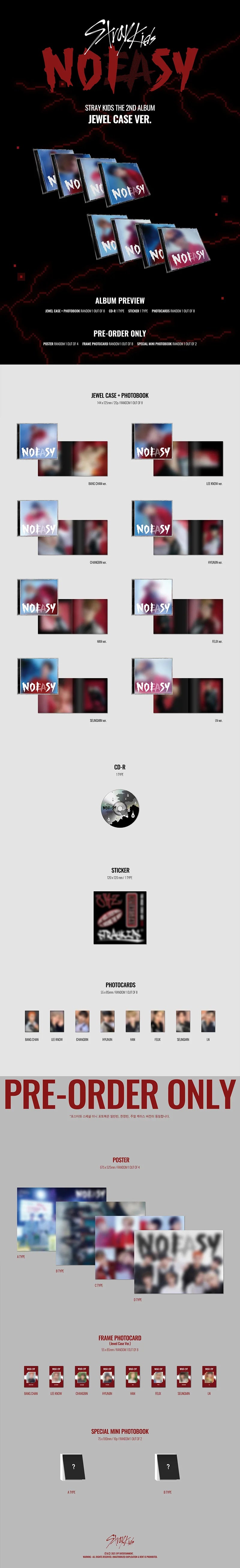 STRAY KIDS - NO EASY (JEWEL CASE VER.)
